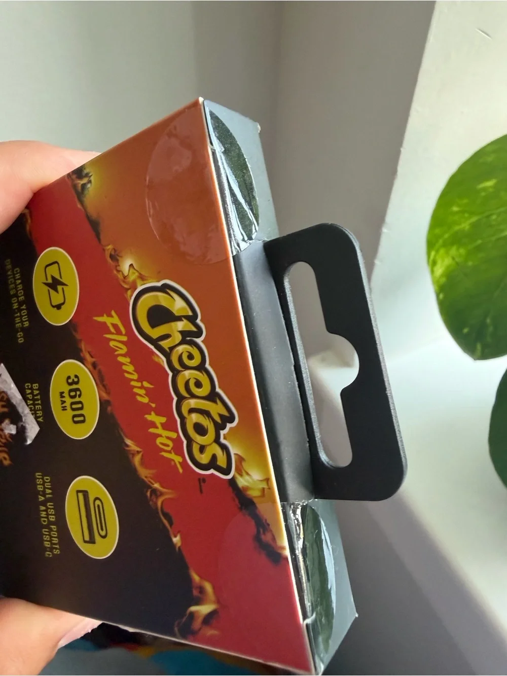 Flamin' Hot Black Portable Charger Power Bank - 3600mAh
